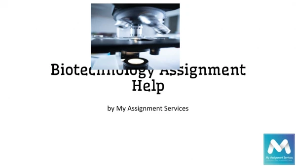 Biotechnology assignment help