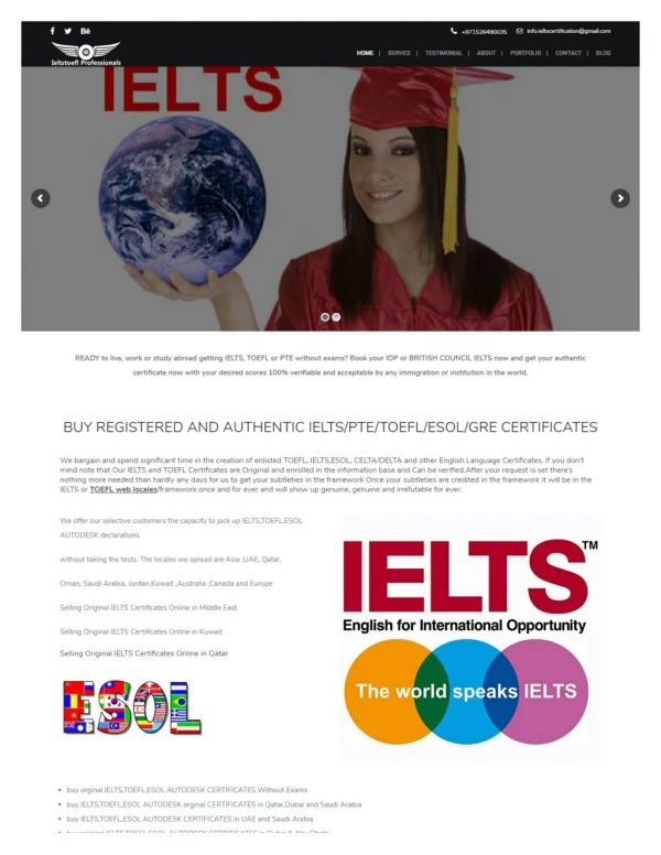 The International English Language Testing System | IELTS Certificates - 97 1526490035