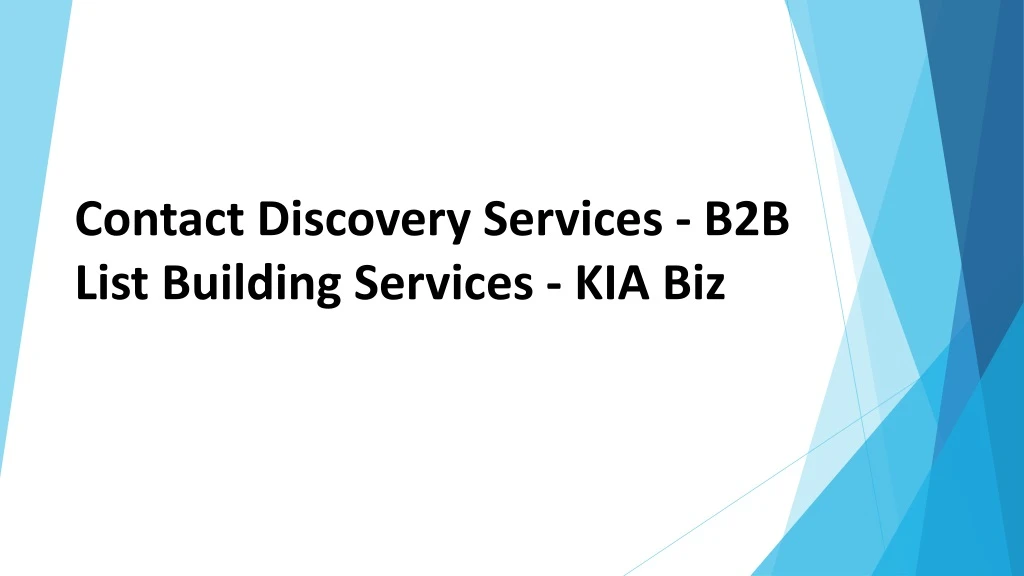 contact discovery services b2b list building services kia biz