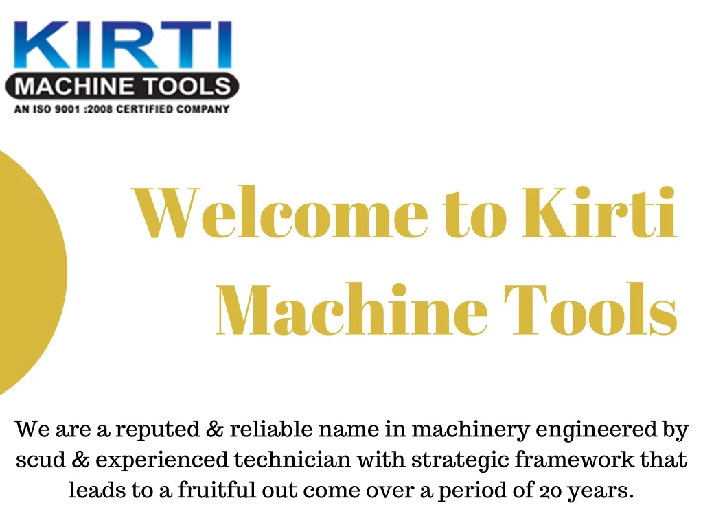 welcome to kirti machine tools