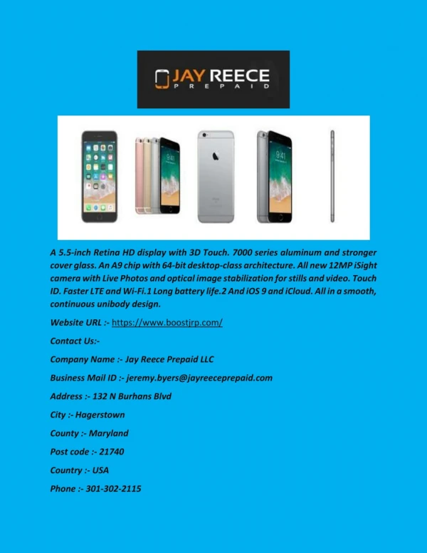 iPhone 6s Plus - Jay Reece Prepaid LLC
