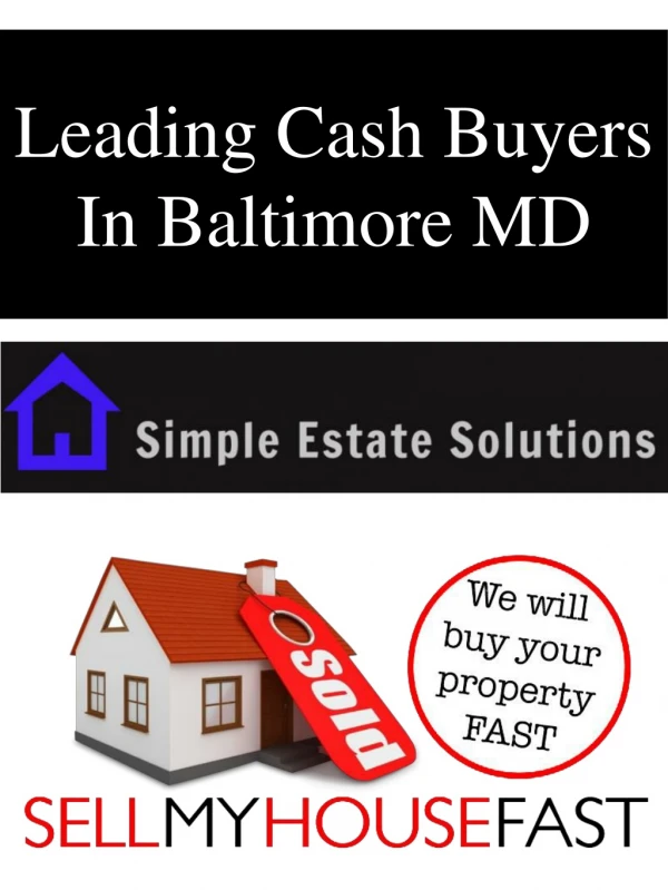 Leading Cash Buyers In Baltimore MD