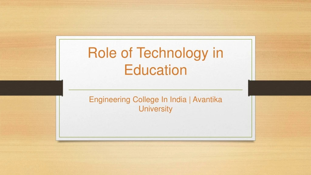 role of technology in education
