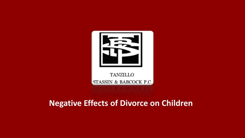 negative effects of divorce on children