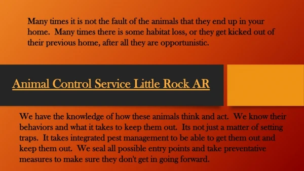 Animal Control Service Little Rock AR