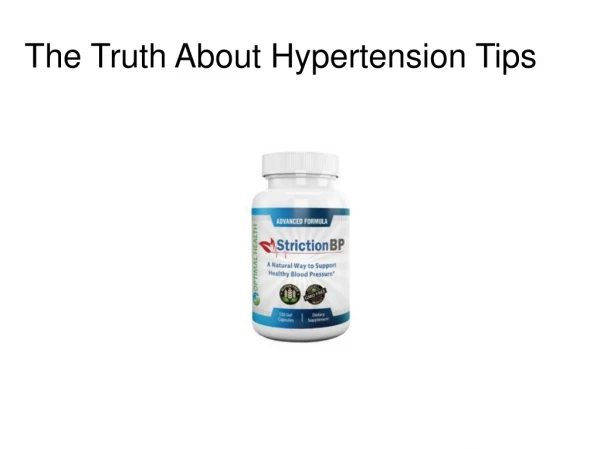 The Truth About Hypertension Tips