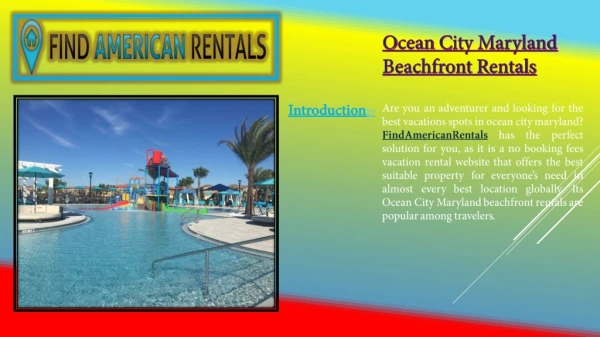 Ocean City Maryland Beachfront Rentals