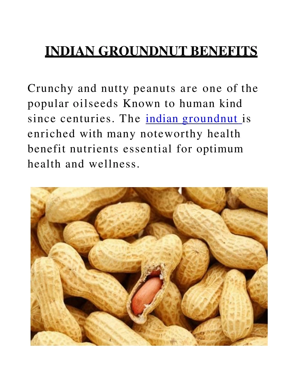 indian groundnut benefits