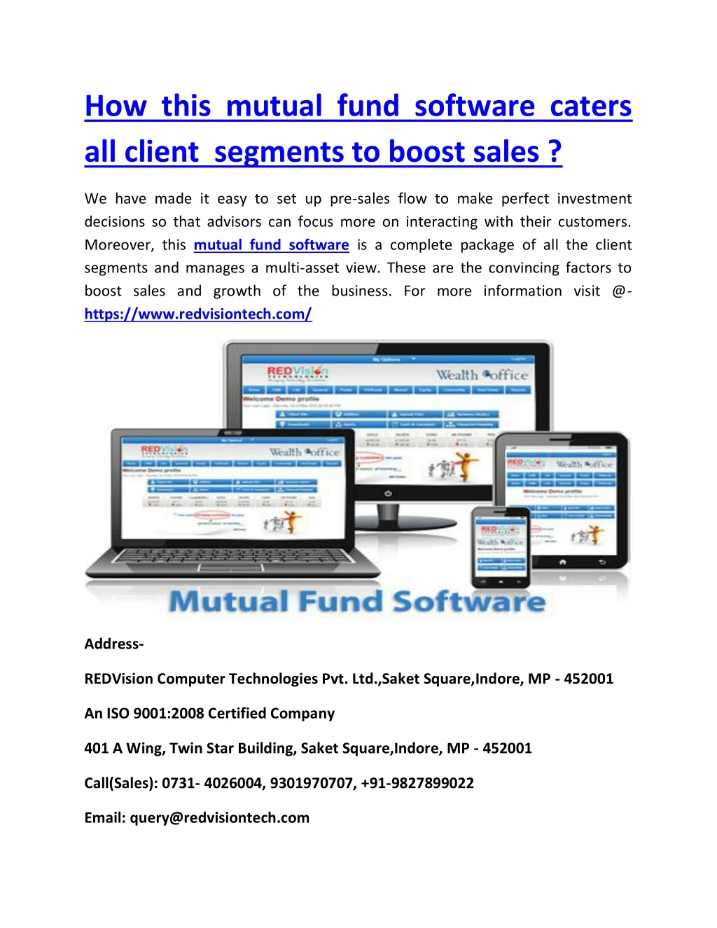 how this mutual fund software caters all client