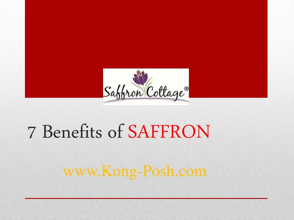 7 benefits of saffron