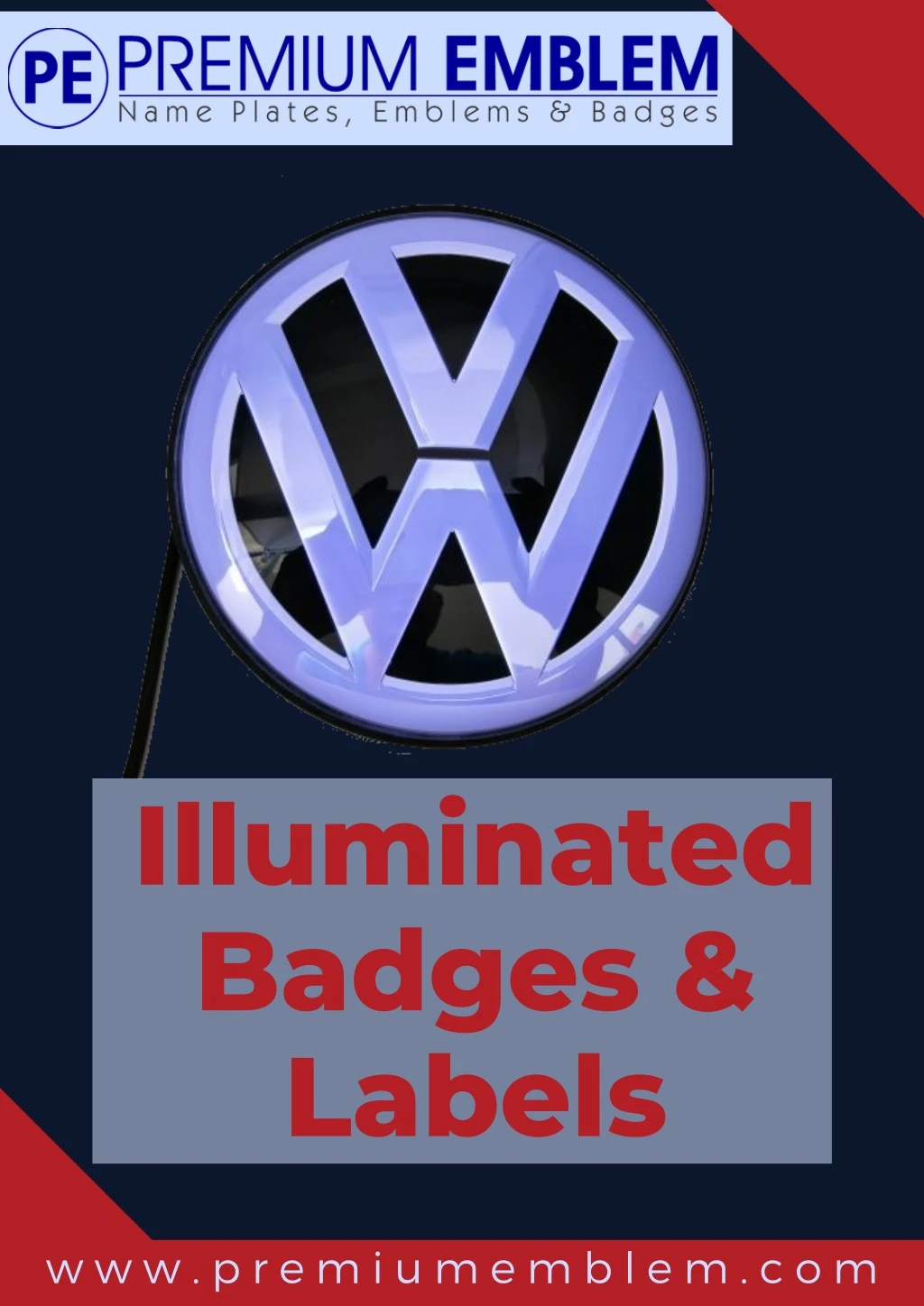 illuminated badges labels