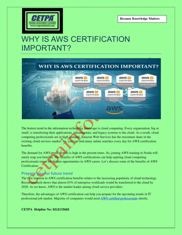Why Is AWS Training & Certification Important ?
