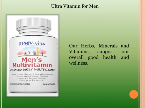 Ultra vitamin for men