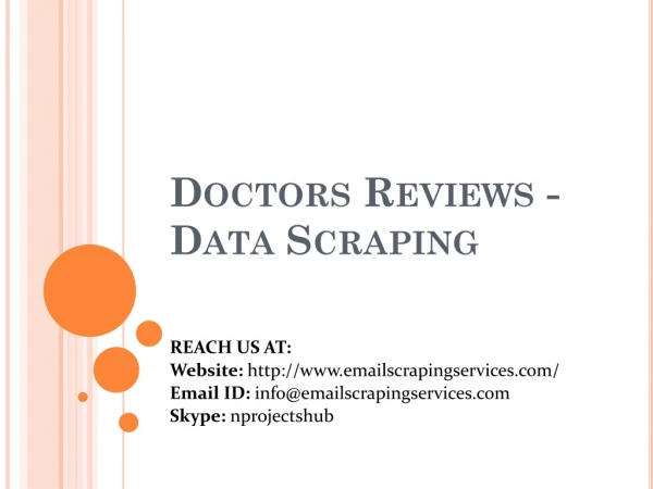 Doctors Reviews - Data Scraping