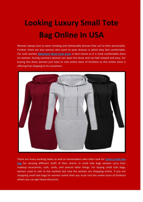 Looking Luxury Small Tote Bag Online In USA