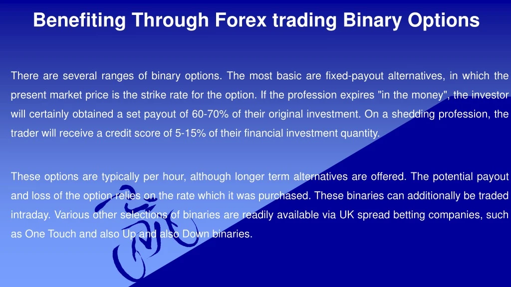 benefiting through forex trading binary options
