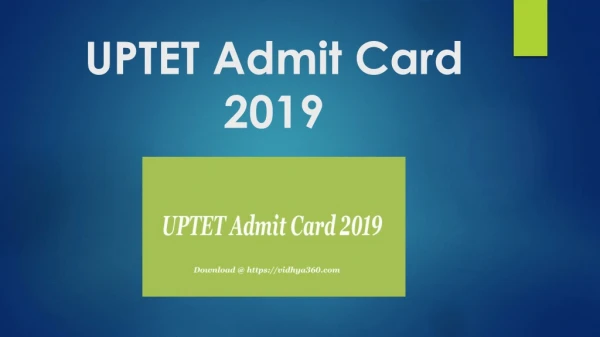 Check UPTET Admit Card 2019, UP TET 2019 Exam Center, Exam Date