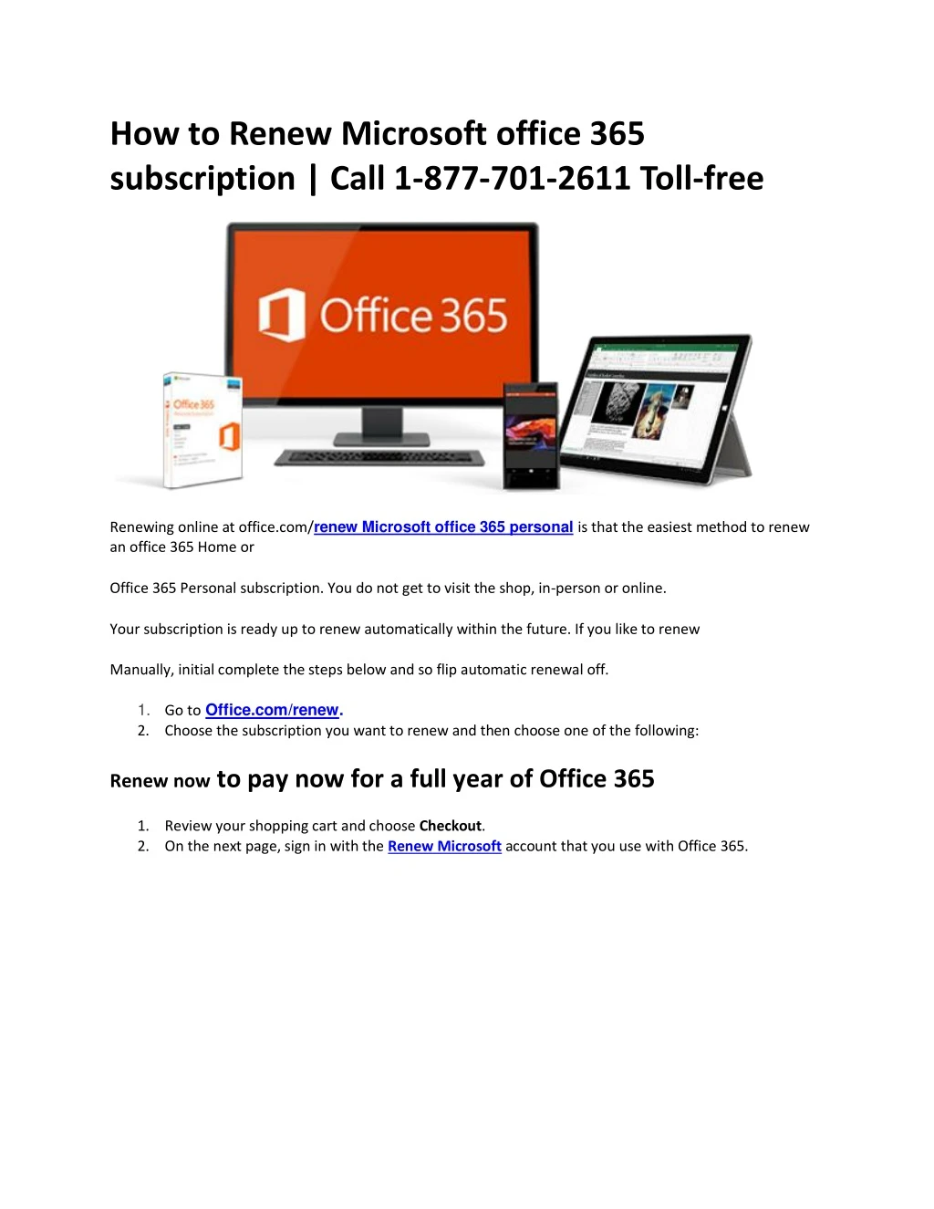 how to renew microsoft office 365 subscription