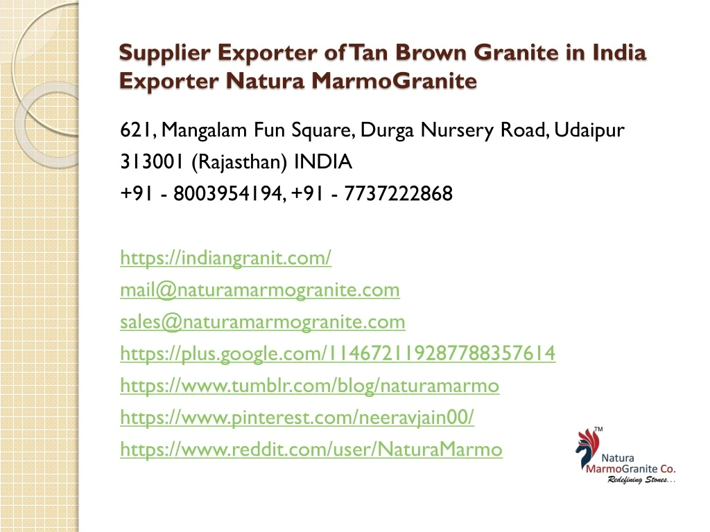 supplier exporter of tan brown granite in india exporter natura marmogranite