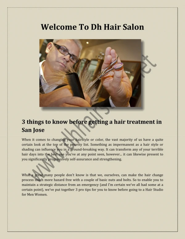 3 things to know before getting a hair treatment in San Jose
