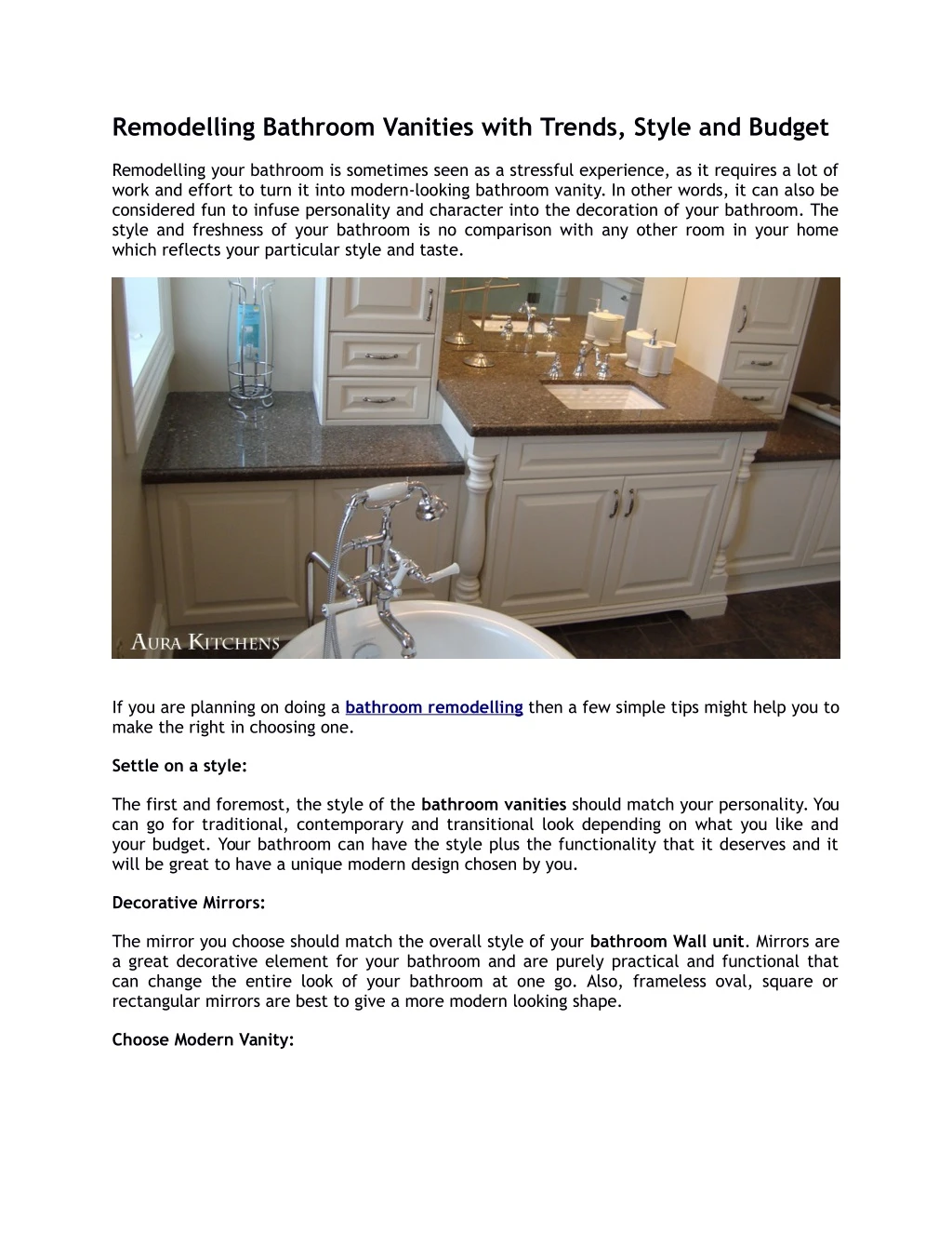 remodelling bathroom vanities with trends style