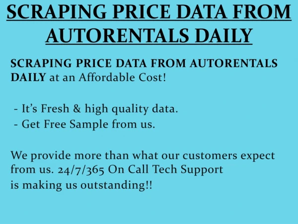 scraping price data from autorentals daily