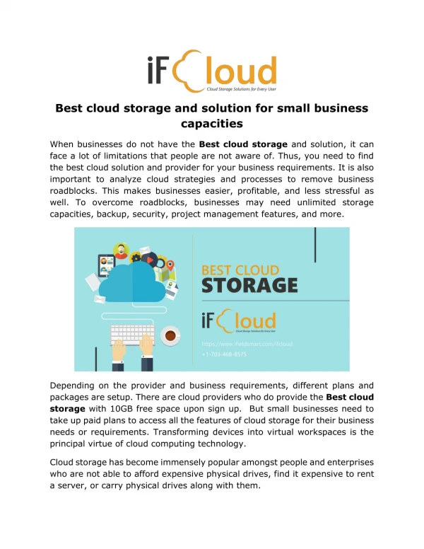 Best cloud storage