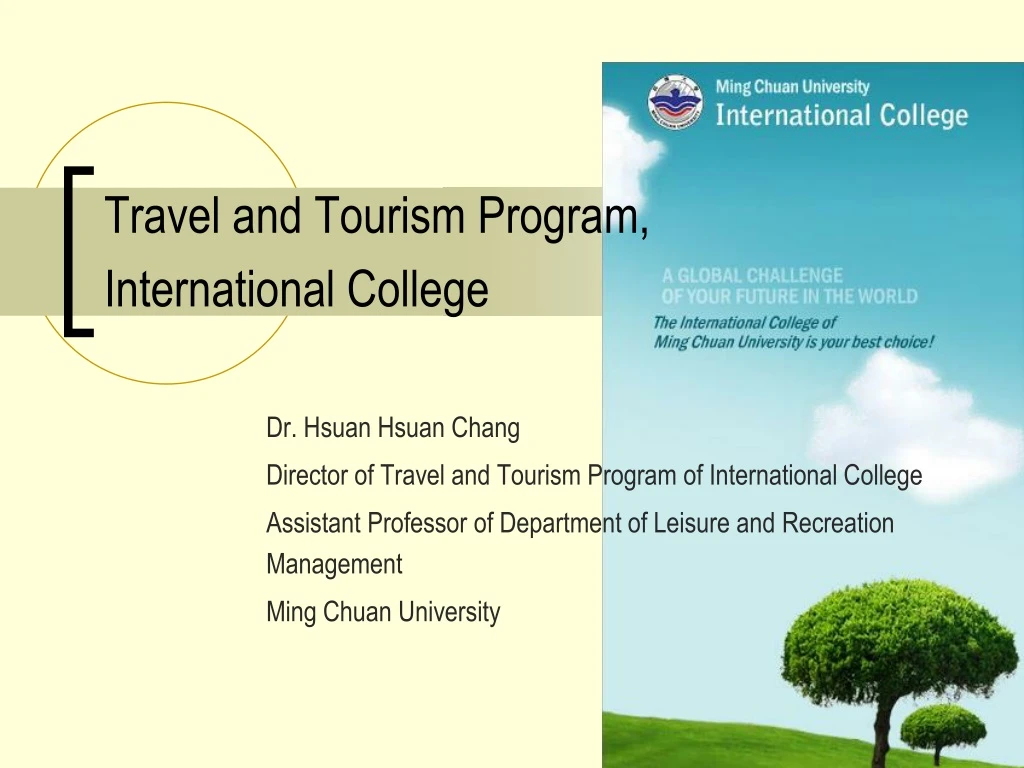 travel and tourism program international college