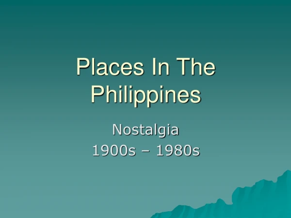 Places In The Philippines
