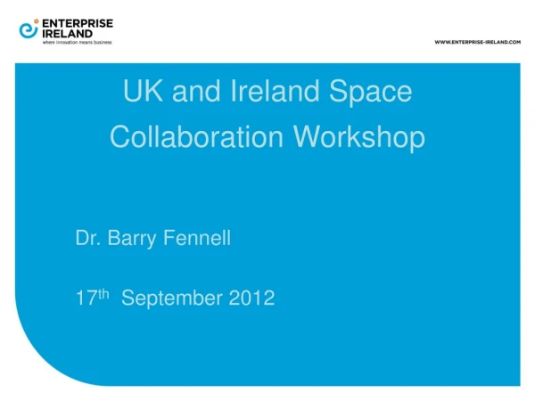 UK and Ireland Space Collaboration Workshop