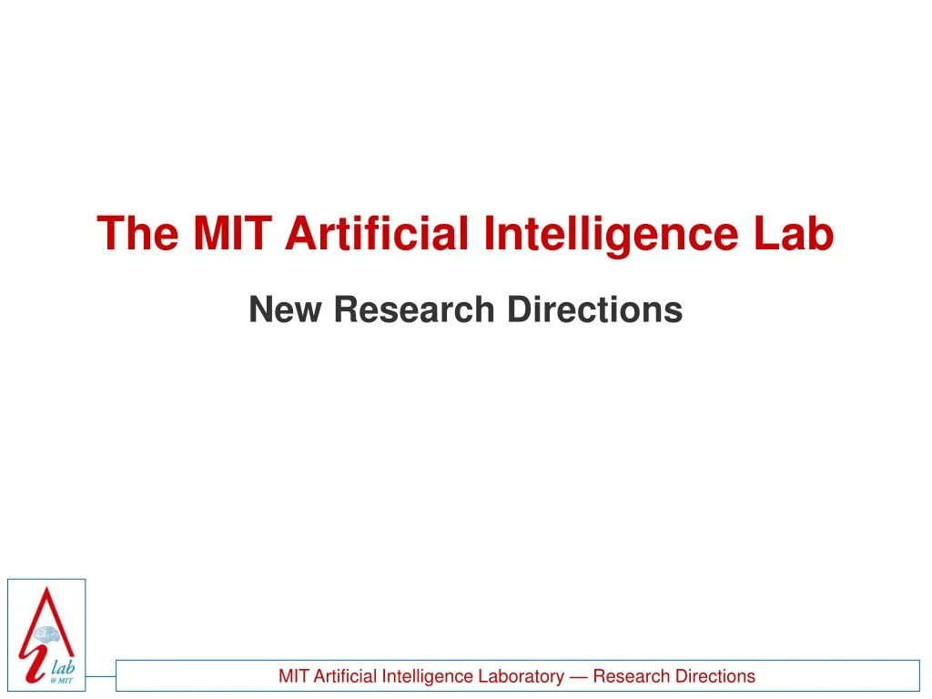 the mit artificial intelligence lab