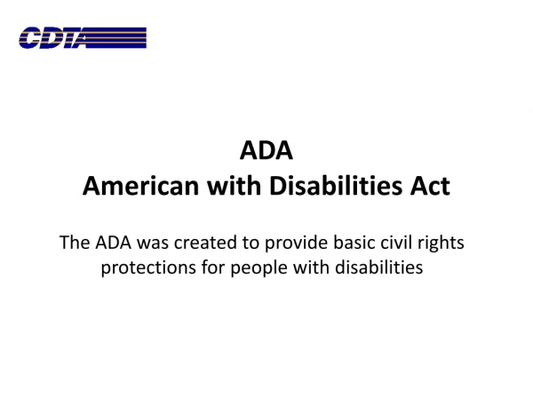 ADA American with Disabilities Act