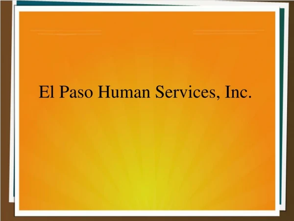El Paso Human Services, Inc.