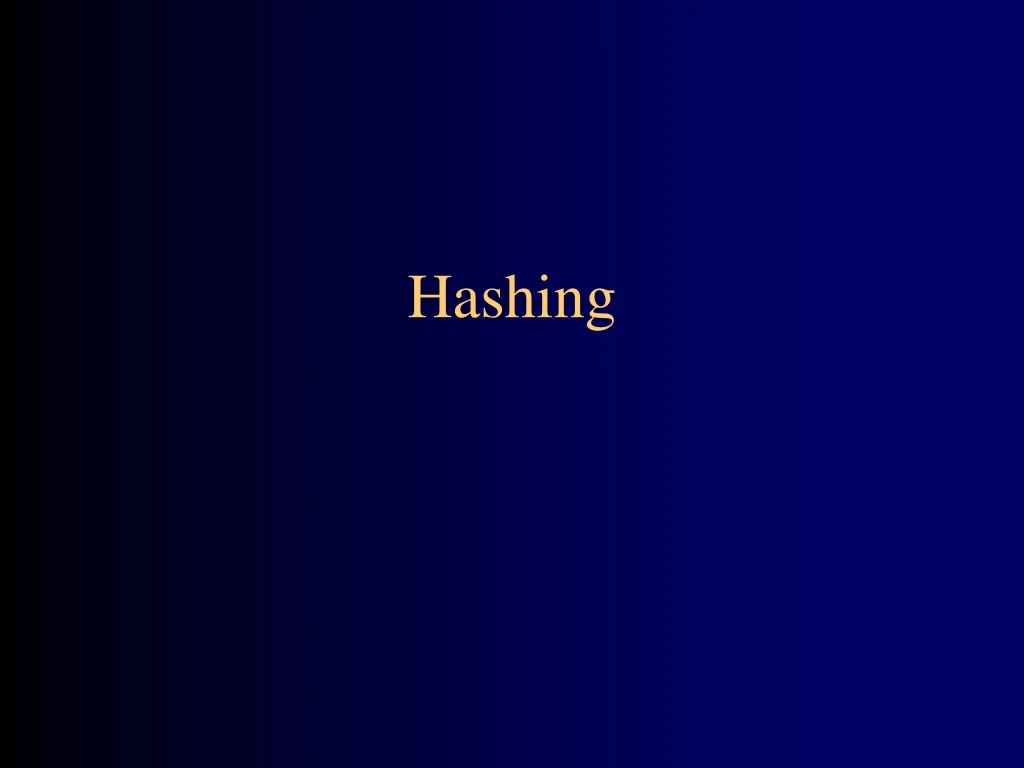 hashing