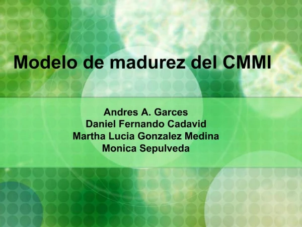 Modelo de madurez del CMMI