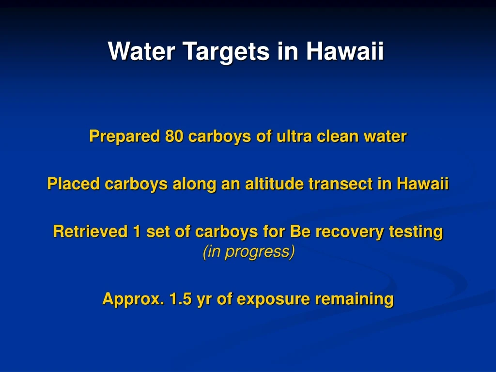 water targets in hawaii