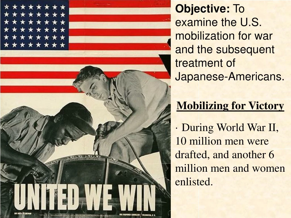 objective to examine the u s mobilization