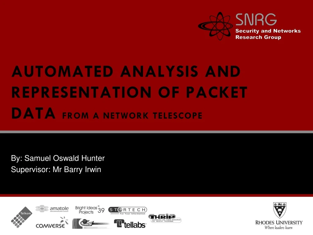 automated analysis and representation of packet data from a network telescope