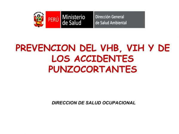PREVENCION DEL VHB, VIH Y DE LOS ACCIDENTES PUNZOCORTANTES