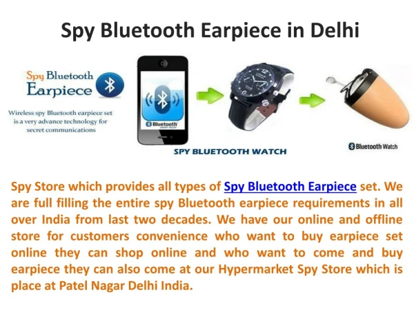 Spy Bluetooth Earpiece in Delhi