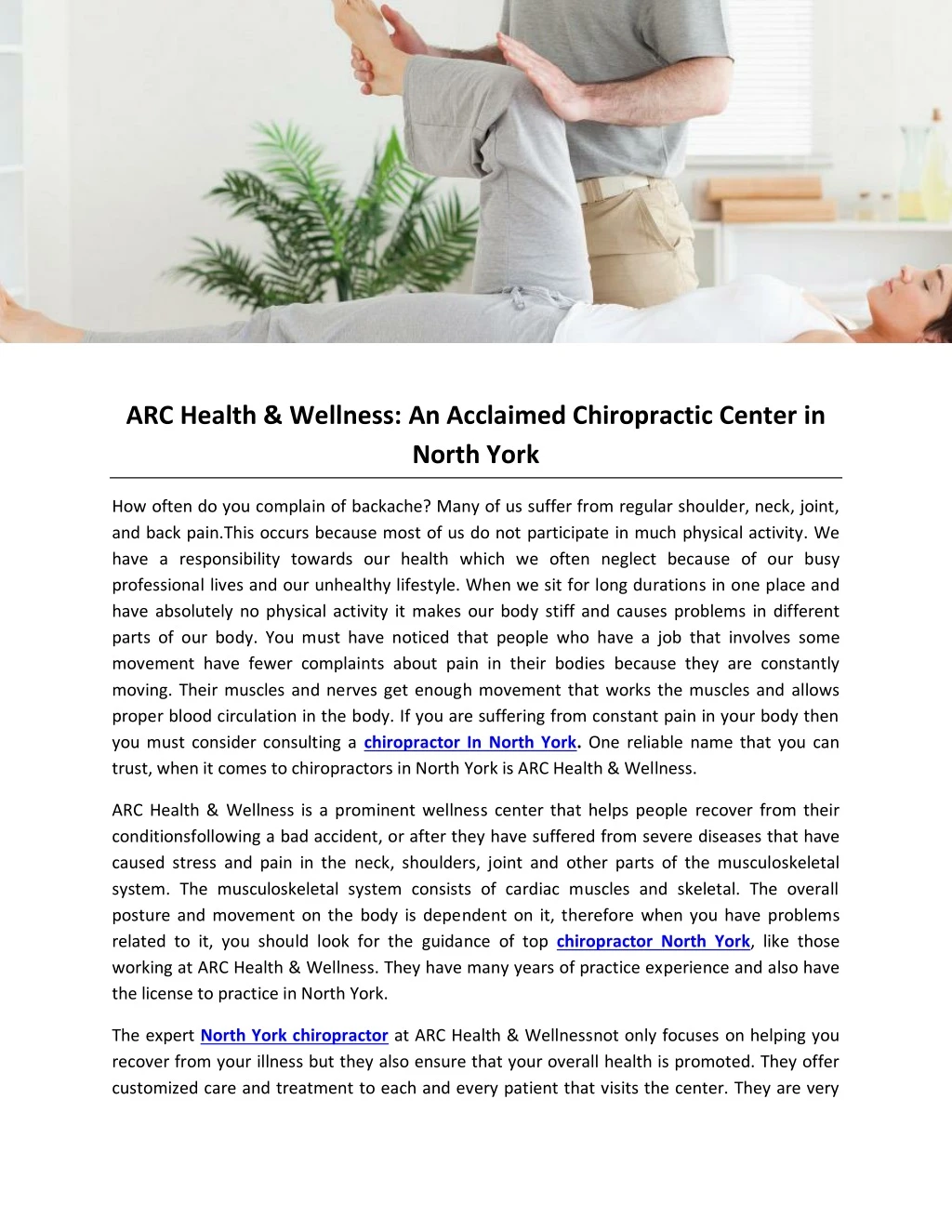 arc health wellness an acclaimed chiropractic