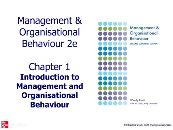 Management Organisational Behaviour 2e Chapter 1 Introduction to Management and Organisational Behaviour