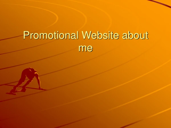 Promotional Website about me
