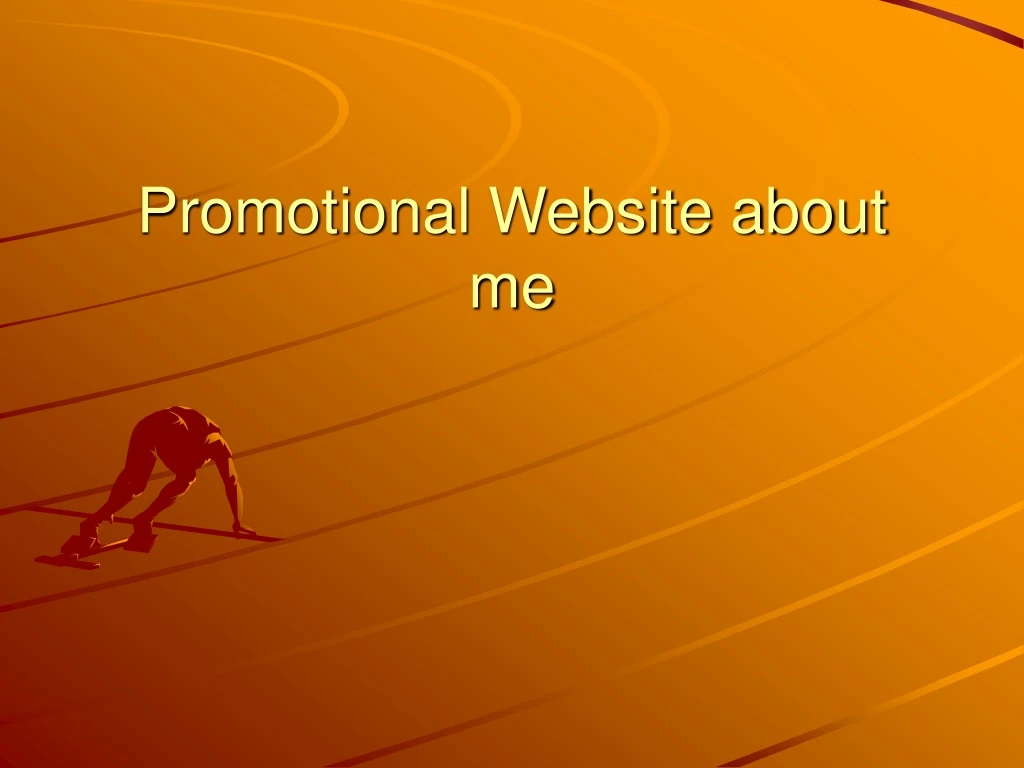 promotional website about me