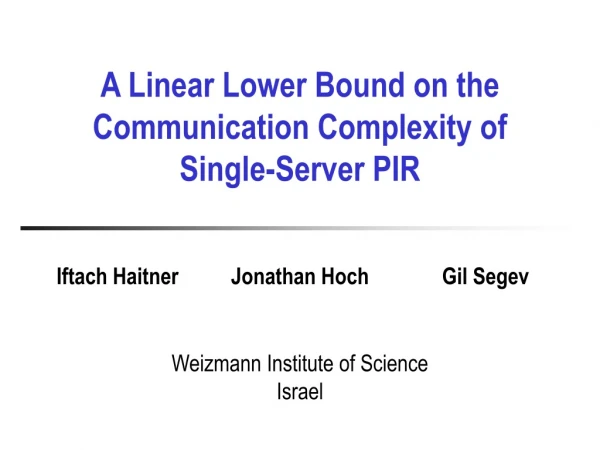 A Linear Lower Bound on the Communication Complexity of Single-Server PIR