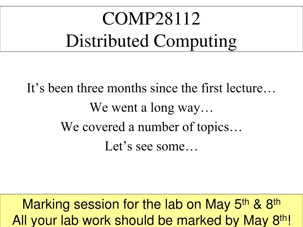 comp28112 distributed computing