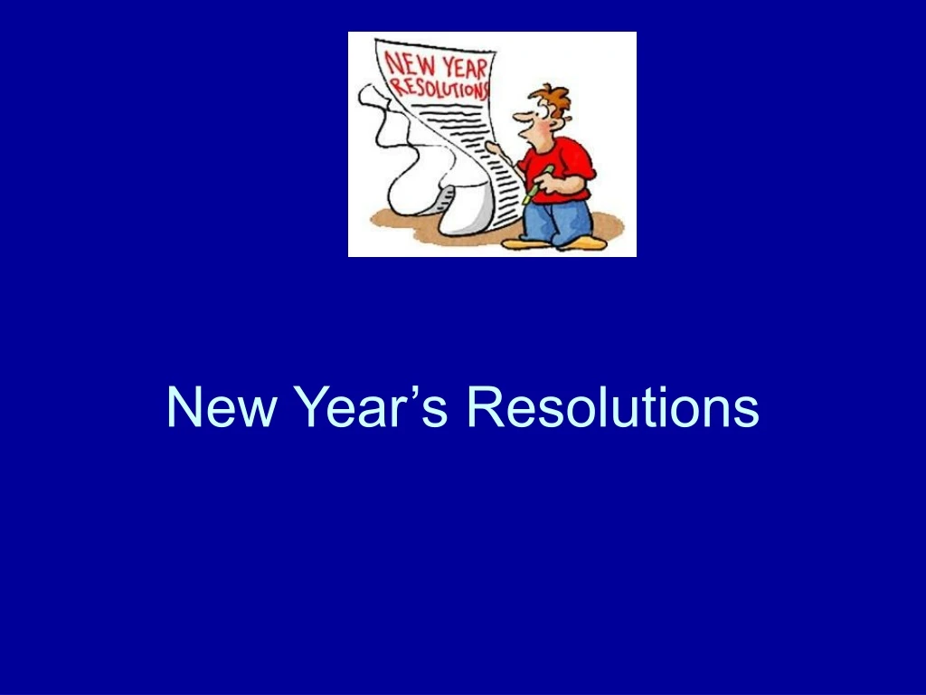 new year s resolutions