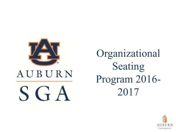 Organizational Seating Program 2016-2017