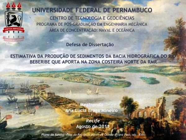 UNIVERSIDADE FEDERAL DE PERNAMBUCO CENTRO DE TECNOLOGIA E GEOCI NCIAS PROGRAMA DE P S-GRADUA O EM ENGENHARIA MEC NICA