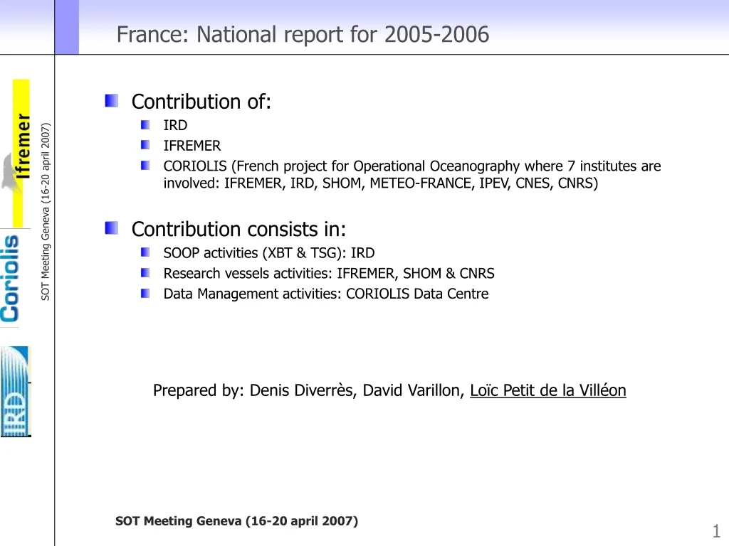 france national report for 2005 2006